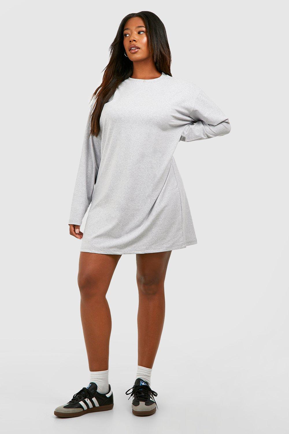 Long sleeve oversized shirt dress hotsell